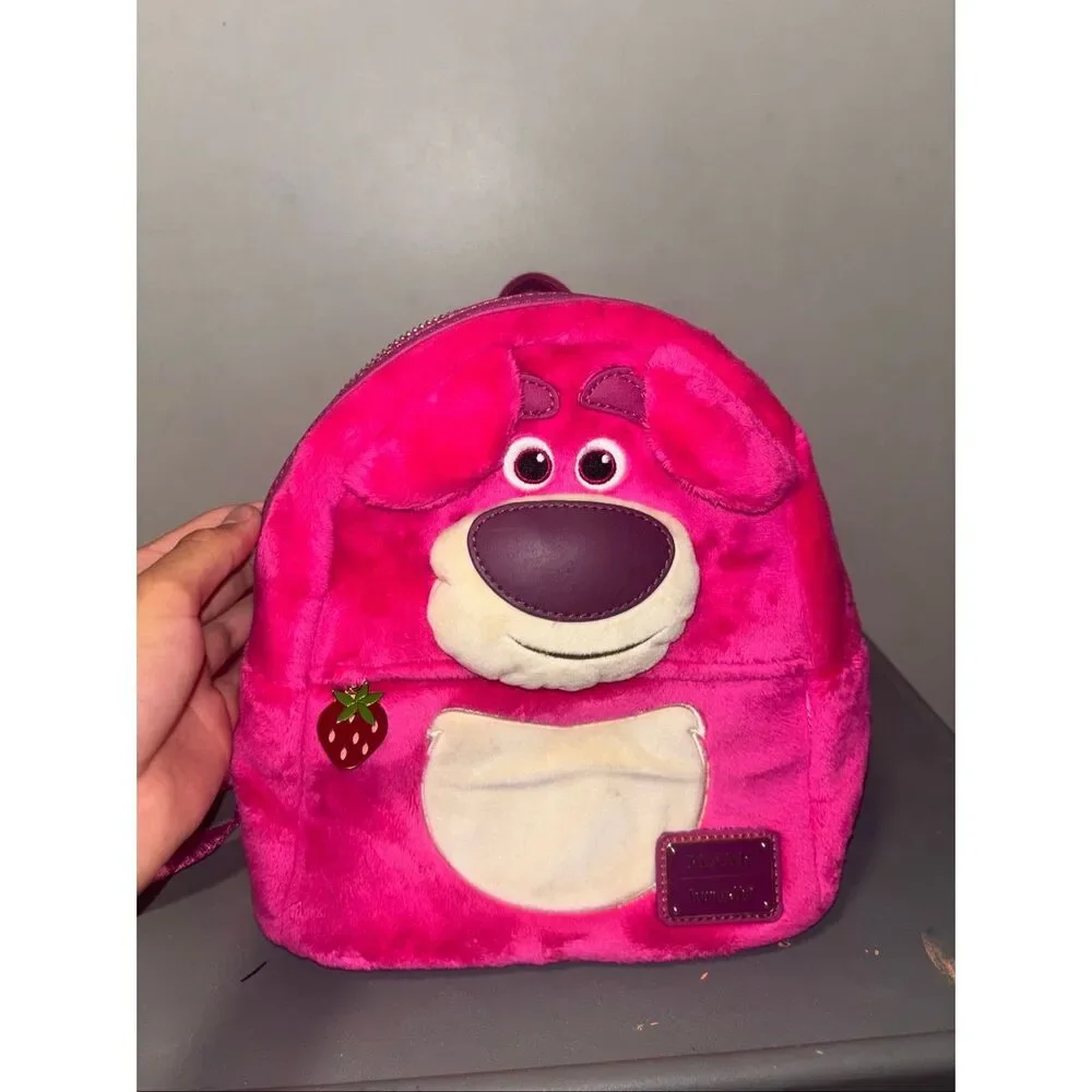 NWOT Loungefly Disney RARE Exclusive Toy Story Lotso Plush Pocket Mini Backpack